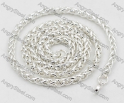 Silver Plated Steel Necklace KJN10-0202