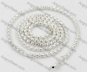 Silver Plated Steel Necklace KJN10-0203