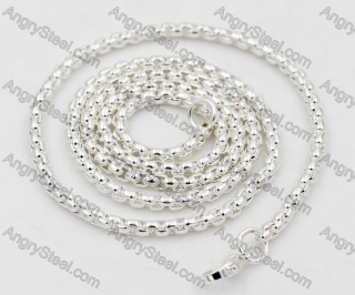 Silver Plated Steel Necklace KJN10-0203