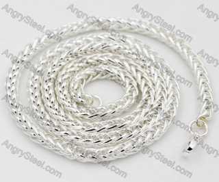 Silver Plated Steel Necklace KJN10-0204