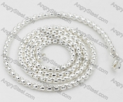 Silver Plated Steel Necklace KJN10-0205