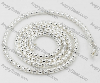 Silver Plated Steel Necklace KJN10-0205