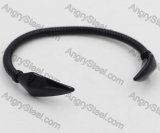 Black Steel Spear Bangle KJB56-0359