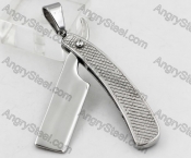 Steel Razor Pendant KJP010416