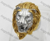 Gold Mane Lion Ring KJR010605