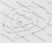 Silver Plating Stainless Steel Necklace KJN000223