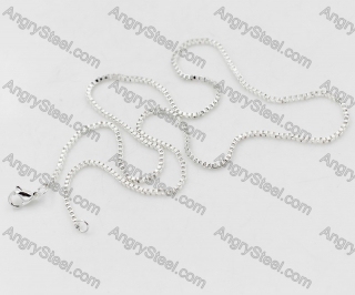 Silver Plating Stainless Steel Necklace KJN000225