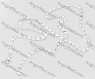 Silver Plating Stainless Steel Necklace KJN000226