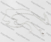 Silver Plating Stainless Steel Necklace KJN000227