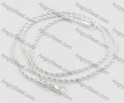 Silver Plating Stainless Steel Necklace KJN000231