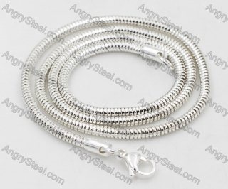 Silver Plating Stainless Steel Necklace KJN000232