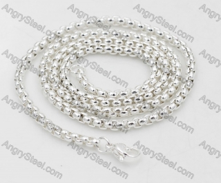 Silver Plating Stainless Steel Necklace KJN000233