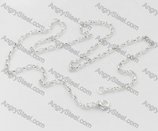 Silver Plating Stainless Steel Necklace KJN000234